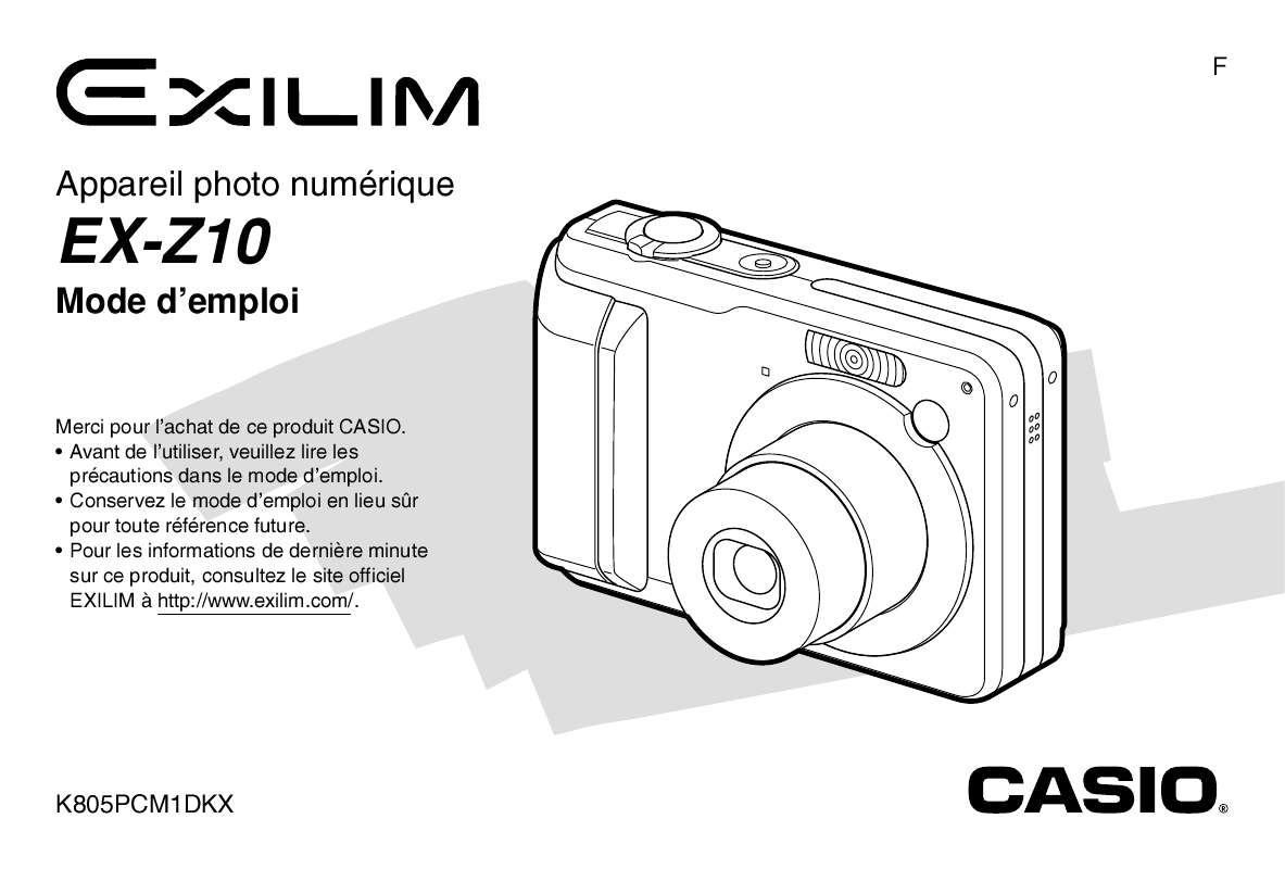 Guide utilisation CASIO EXILIM EX-Z10  de la marque CASIO