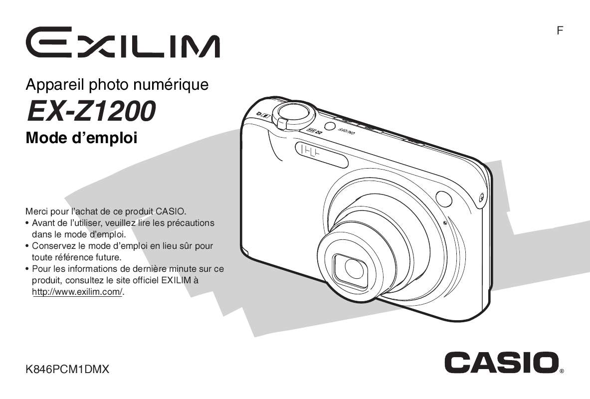 Guide utilisation CASIO EXILIM EX-Z1200  de la marque CASIO