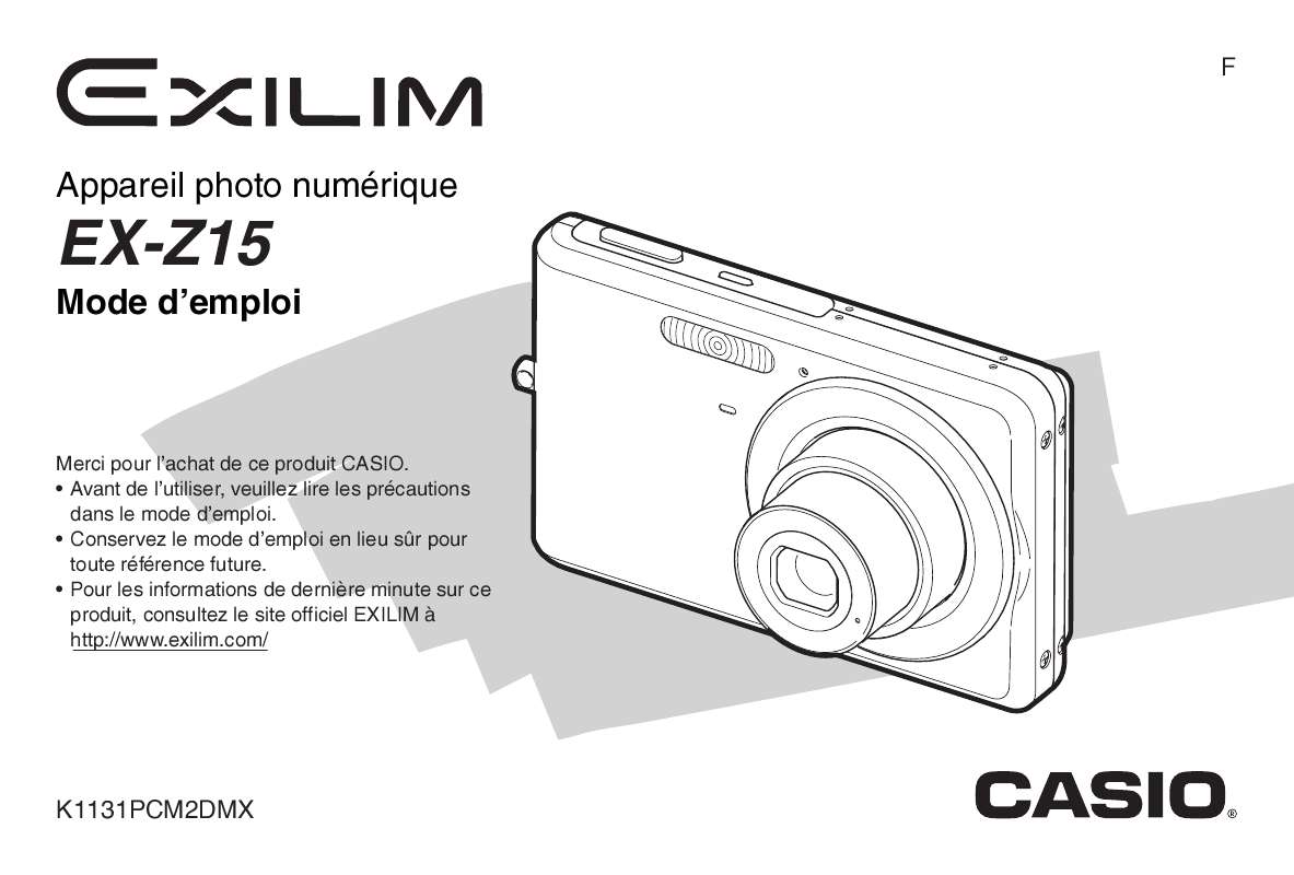 Guide utilisation CASIO EXILIM EX-Z15  de la marque CASIO