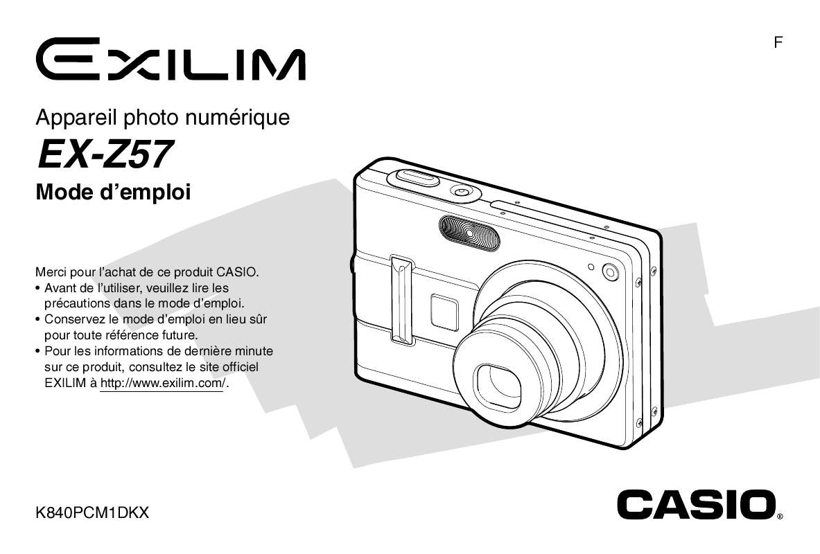 Guide utilisation CASIO EXILIM EX-Z57  de la marque CASIO