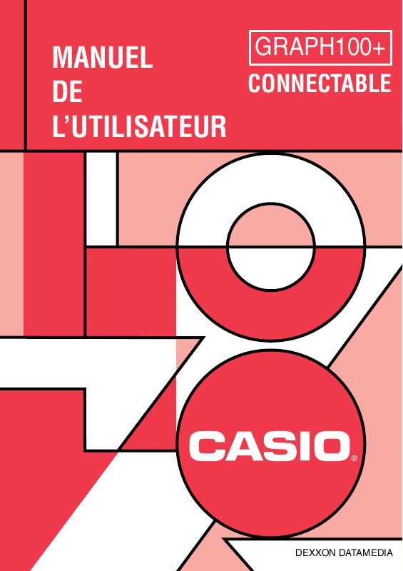 Guide utilisation CASIO GRAPH100+  de la marque CASIO