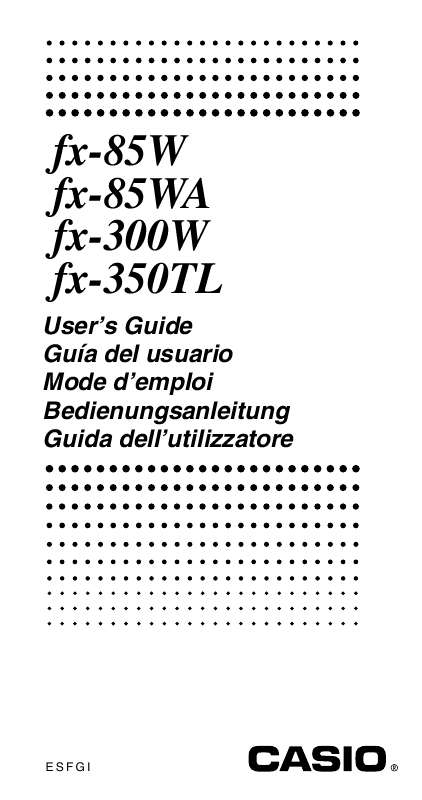 Guide utilisation CASIO FX-300W  de la marque CASIO