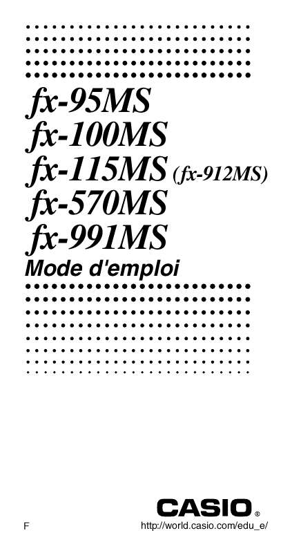 Guide utilisation CASIO FX-570MS  de la marque CASIO