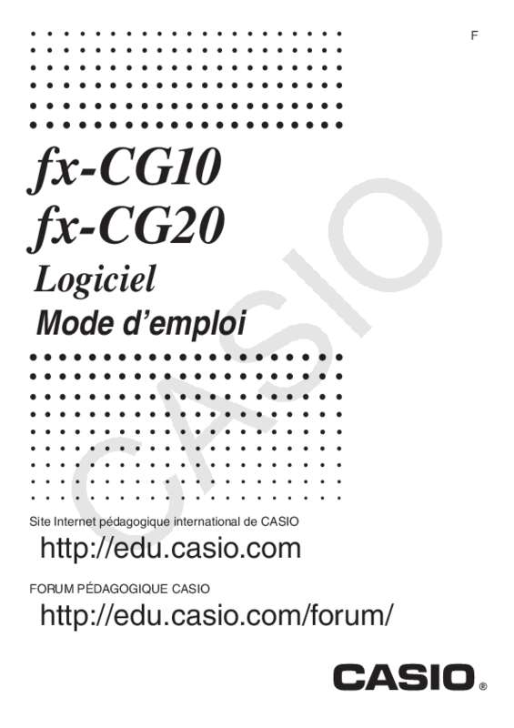Guide utilisation CASIO GRAPH COLOR FX-CG20  de la marque CASIO
