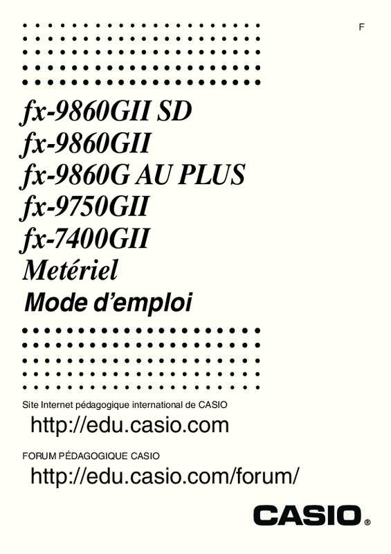 Guide utilisation CASIO FX7400G  de la marque CASIO
