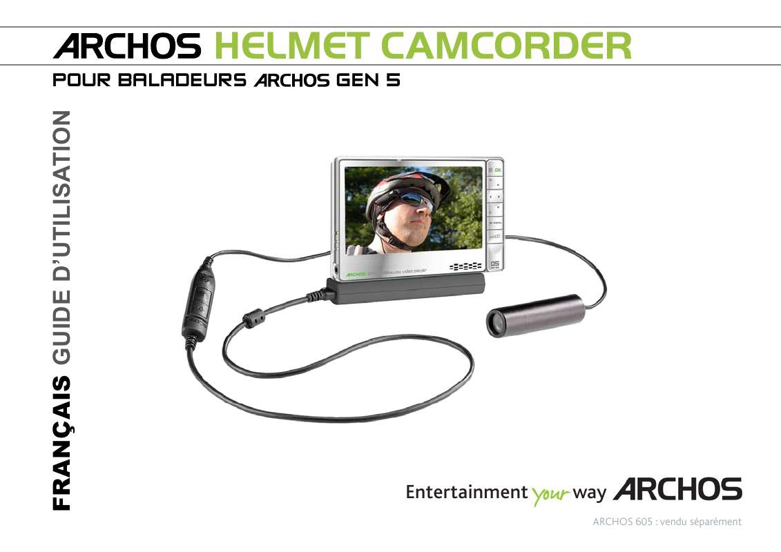 Guide utilisation ARCHOS HELMET CAMCORDER (GEN 5)  de la marque ARCHOS