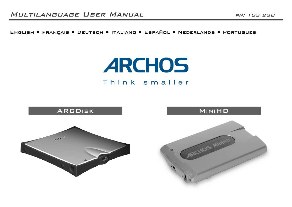 Guide utilisation ARCHOS ARCDISK  de la marque ARCHOS