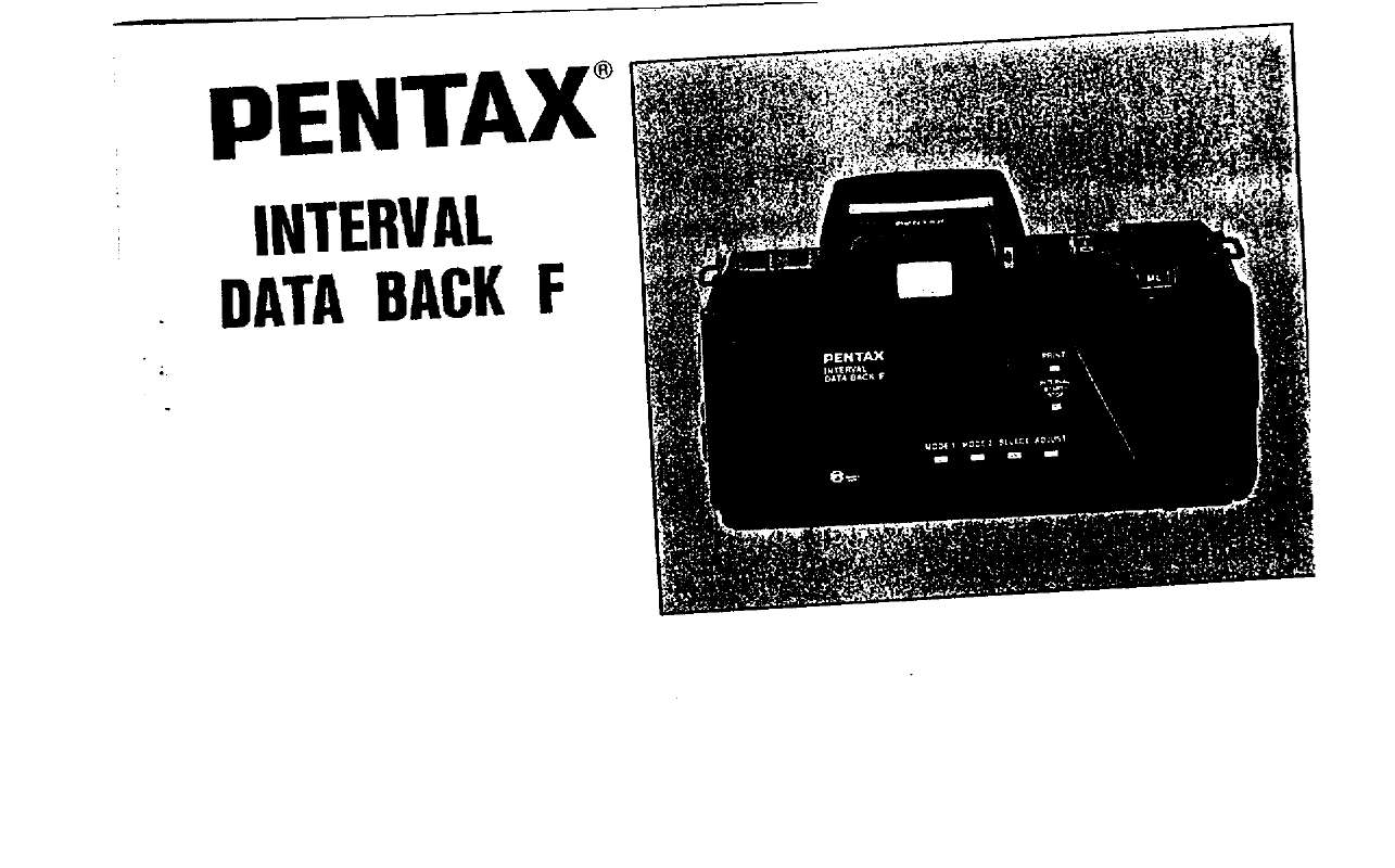 Guide utilisation PENTAX INTERVAL DATA BACK  de la marque PENTAX
