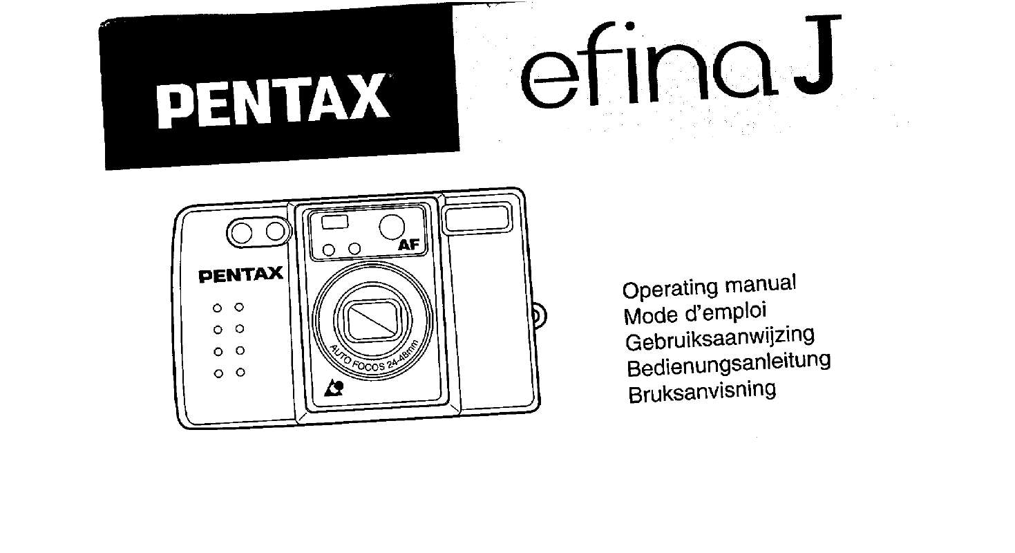 Guide utilisation PENTAX EFINA J  de la marque PENTAX