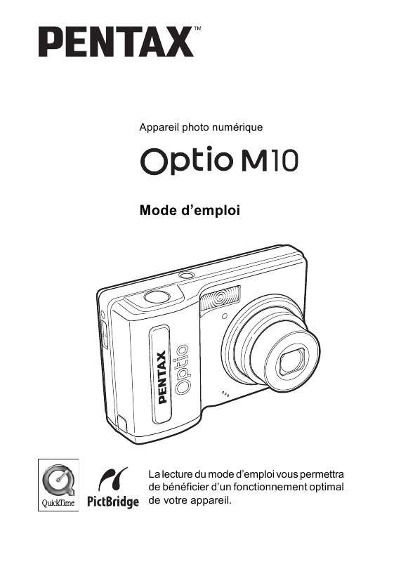 Guide utilisation PENTAX OPTIO M10  de la marque PENTAX