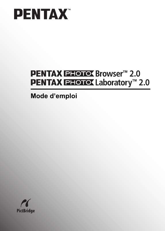 Guide utilisation PENTAX PHOTO BROWSER 2.0  de la marque PENTAX