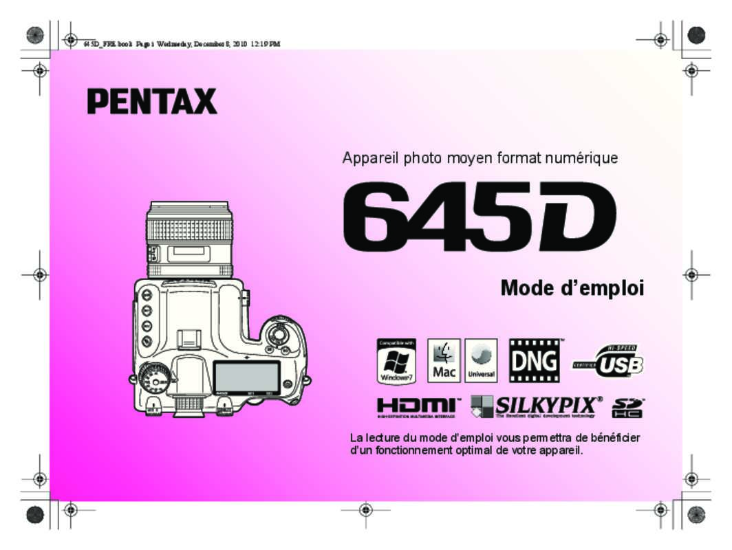 Guide utilisation PENTAX 645D  de la marque PENTAX