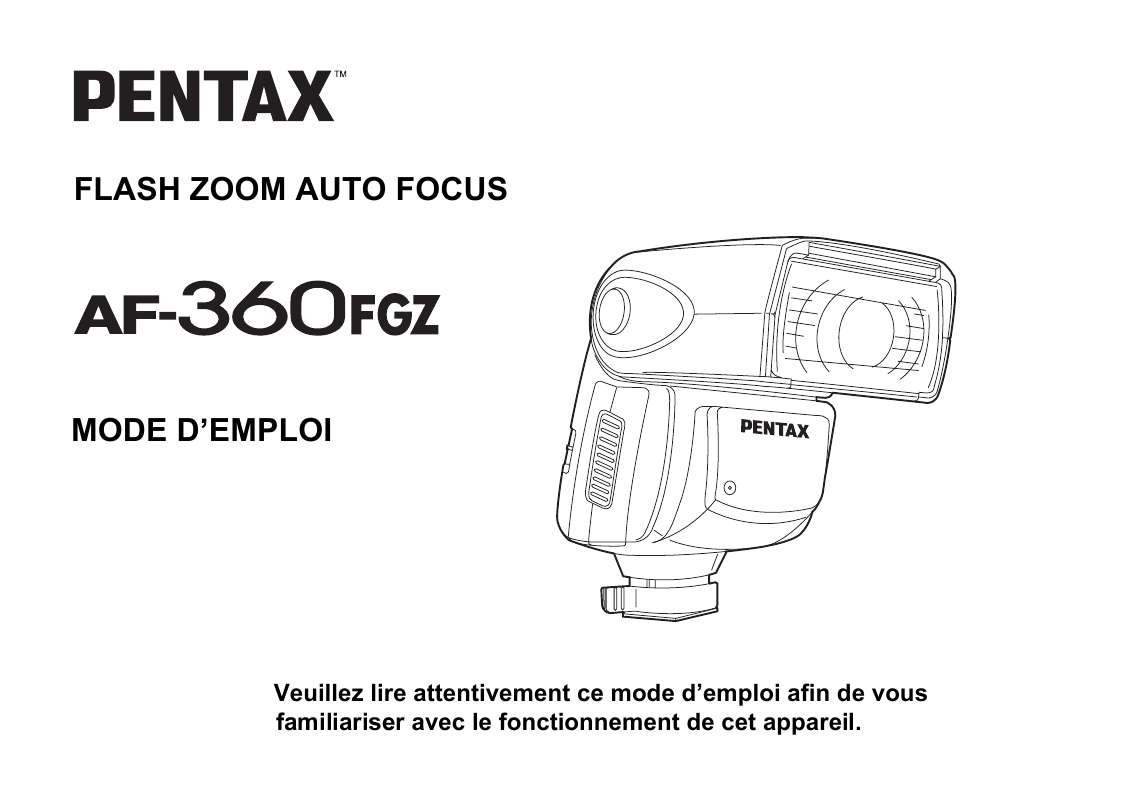Guide utilisation PENTAX AF 360 FGZ  de la marque PENTAX