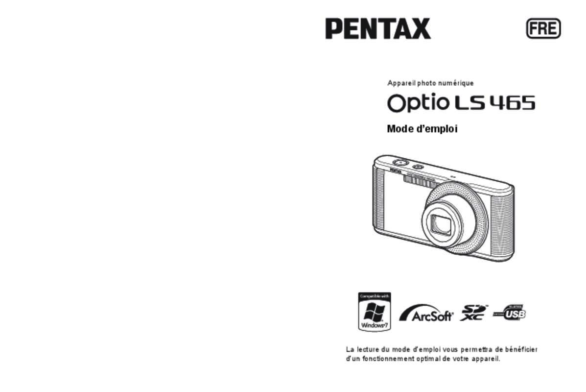 Guide utilisation PENTAX OPTIO LS465  de la marque PENTAX