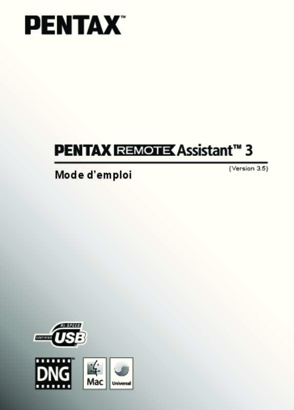 Guide utilisation PENTAX REMOTE ASSISTANT 3  de la marque PENTAX