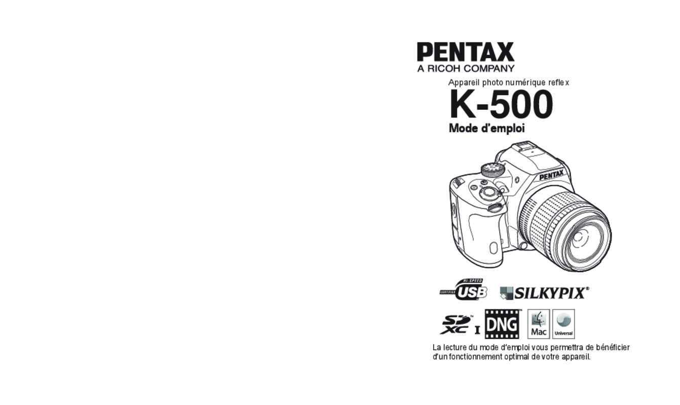 Guide utilisation PENTAX K-500  de la marque PENTAX