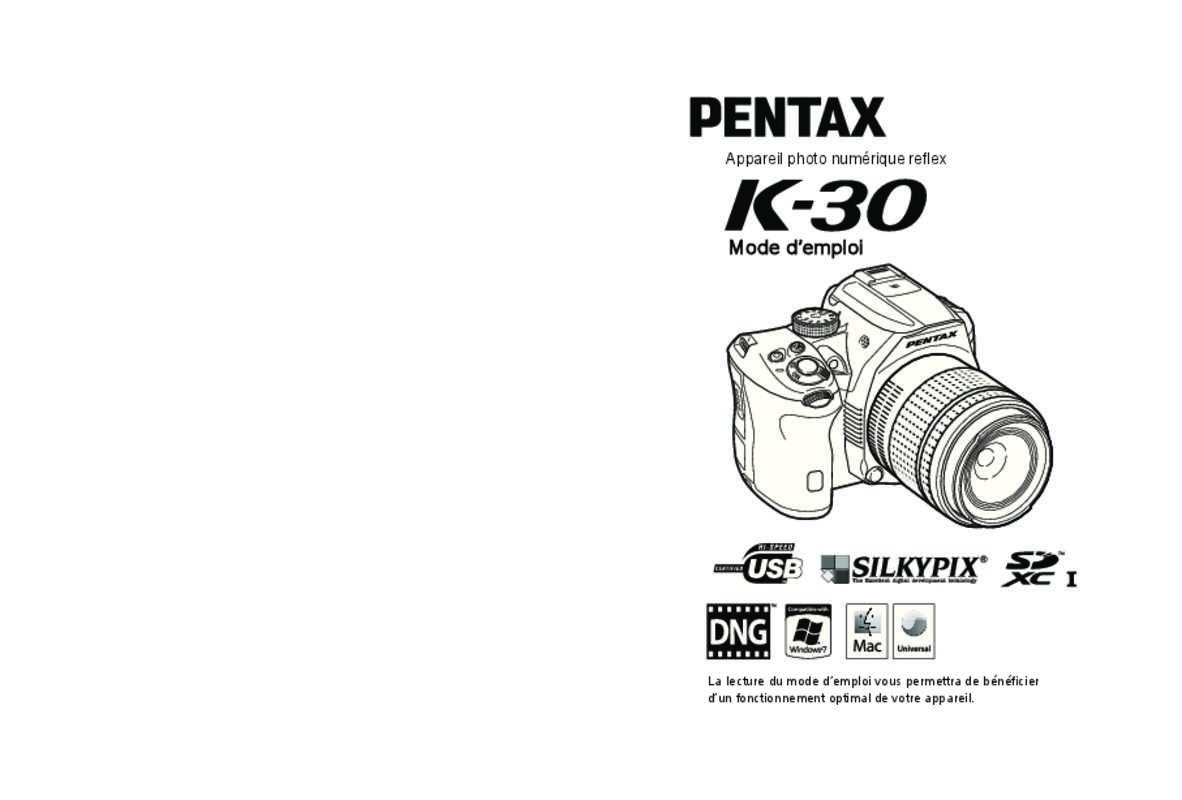 Guide utilisation PENTAX K30  de la marque PENTAX