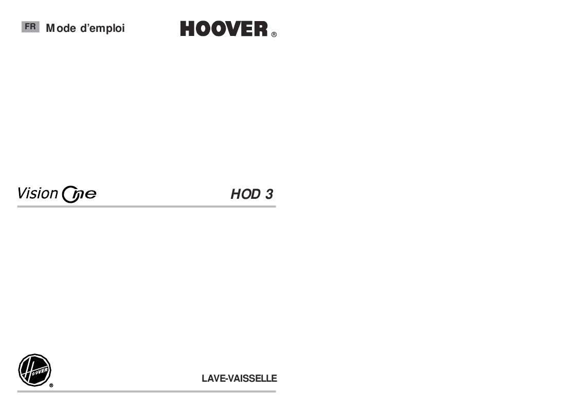 Guide utilisation HOOVER HOD 3 de la marque HOOVER