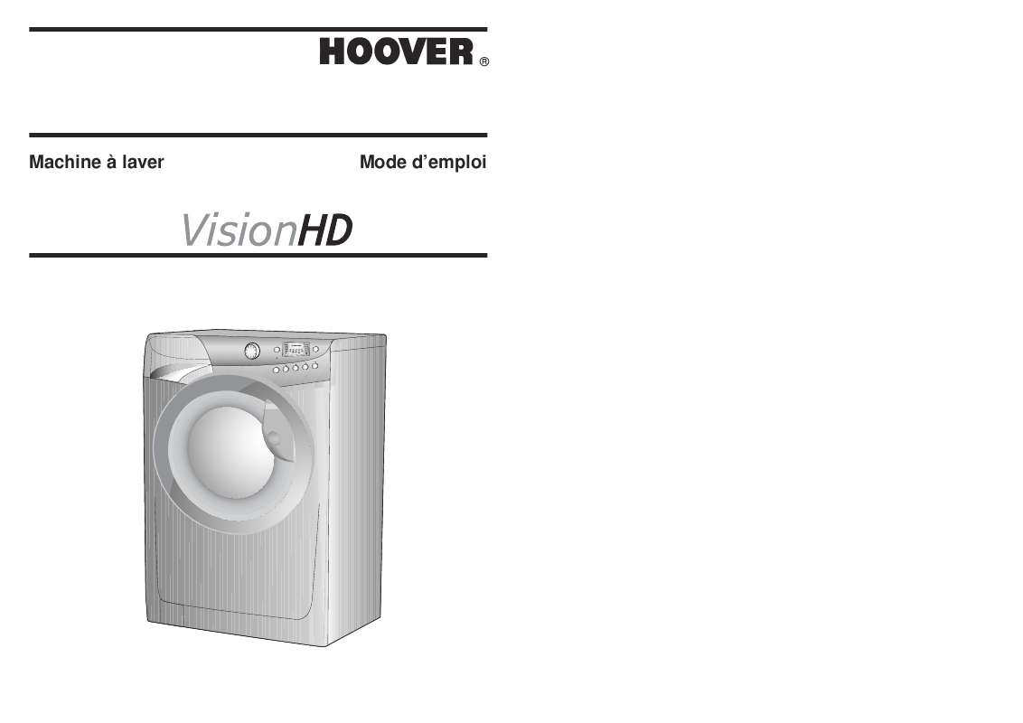 Guide utilisation HOOVER VISION HD de la marque HOOVER