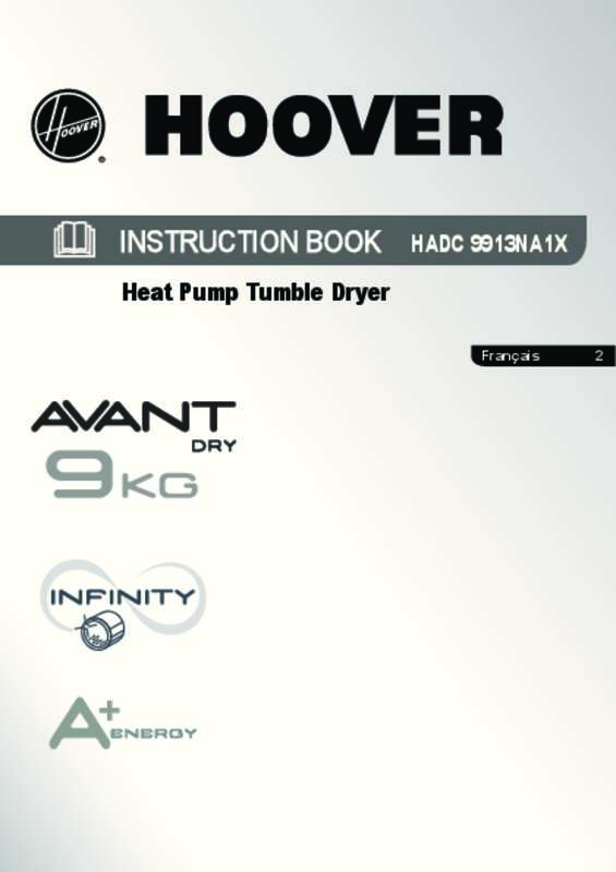 Guide utilisation HOOVER HADC 9913NA1X de la marque HOOVER