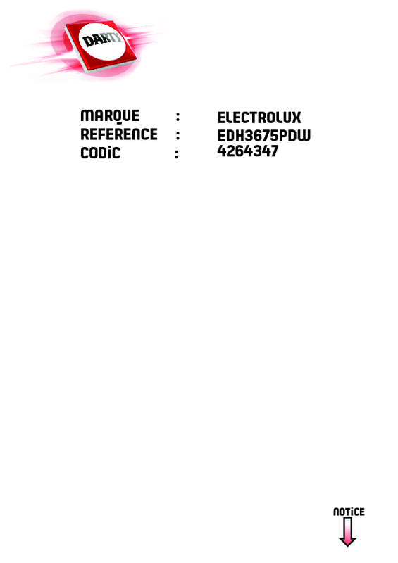 Guide utilisation ELECTROLUX EDH3675PDW de la marque ELECTROLUX
