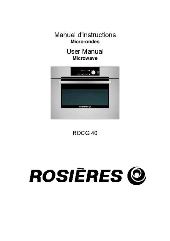 Guide utilisation ROSIERES RDCG40 de la marque ROSIERES