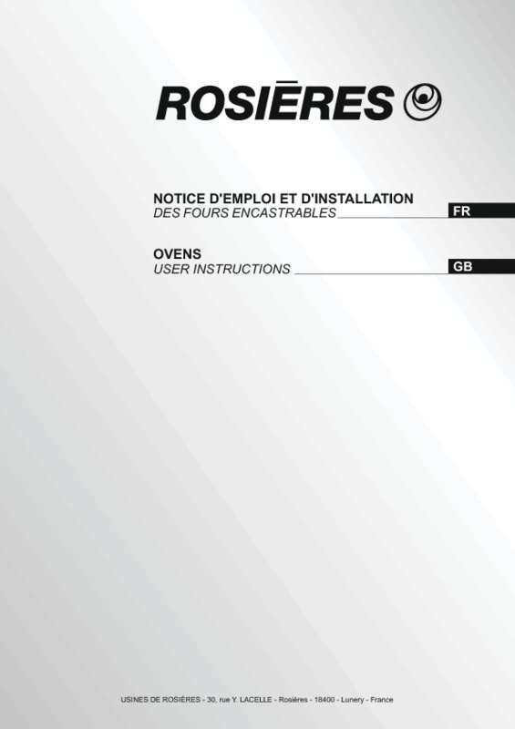 Guide utilisation ROSIERES RFN5571IN de la marque ROSIERES