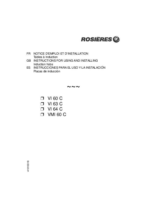 Guide utilisation ROSIERES VMI 60 C de la marque ROSIERES
