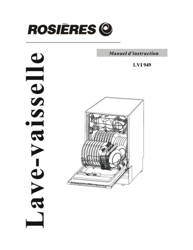Guide utilisation ROSIERES LVI949 de la marque ROSIERES