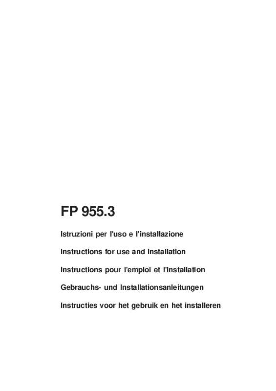 Guide utilisation SCHOLTES FP 955.3 de la marque SCHOLTES