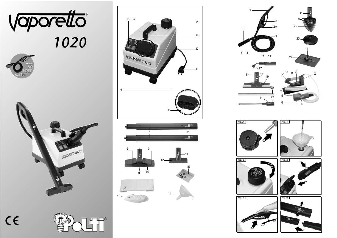 Guide utilisation POLTI VAPORETTO 1020  de la marque POLTI