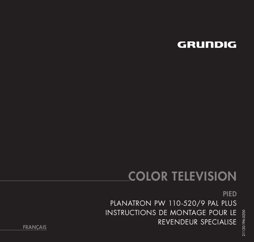 Guide utilisation GRUNDIG PLANATRON TVS 2  de la marque GRUNDIG