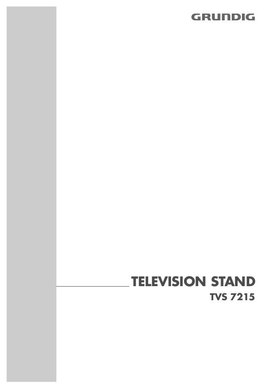 Guide utilisation GRUNDIG XENTIA / ARGANTO TVS 7215  de la marque GRUNDIG