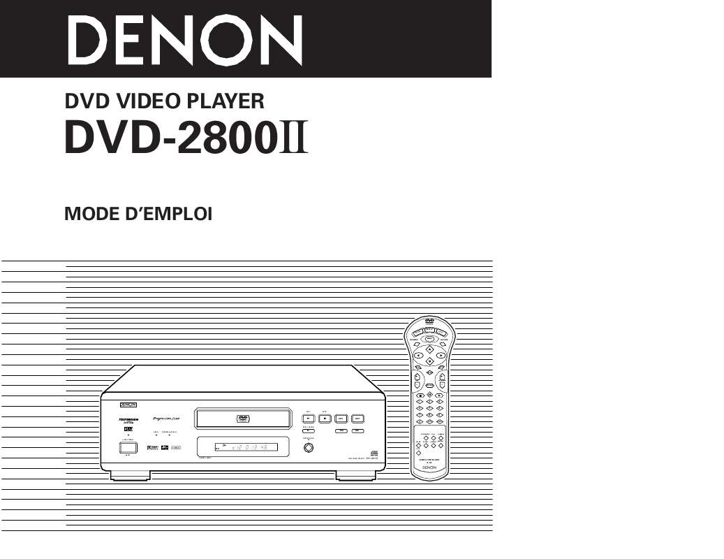 Guide utilisation DENON DVD-2800MKII  de la marque DENON