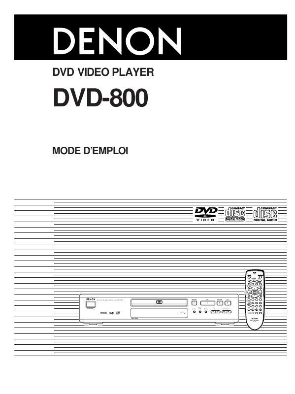 Guide utilisation DENON DVD-800  de la marque DENON