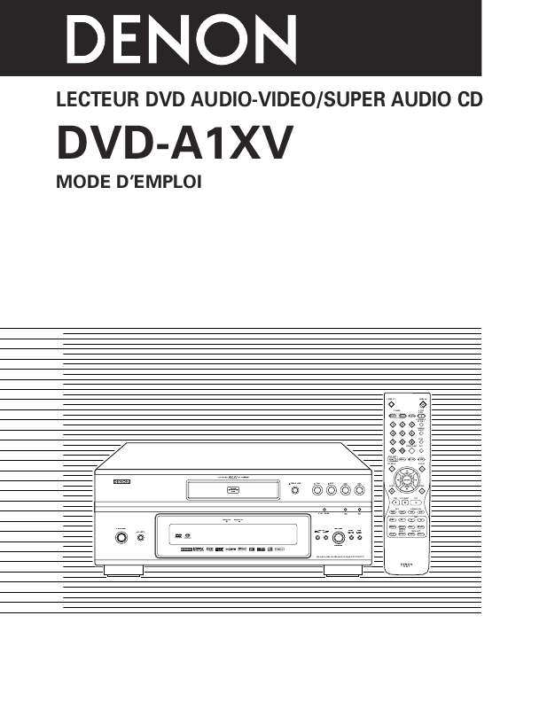 Guide utilisation DENON DVD-A1XV  de la marque DENON