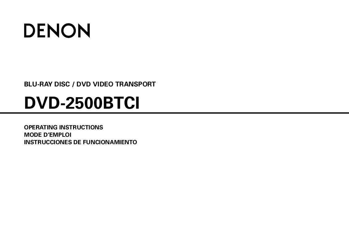Guide utilisation DENON DVD-2500BTCI  de la marque DENON