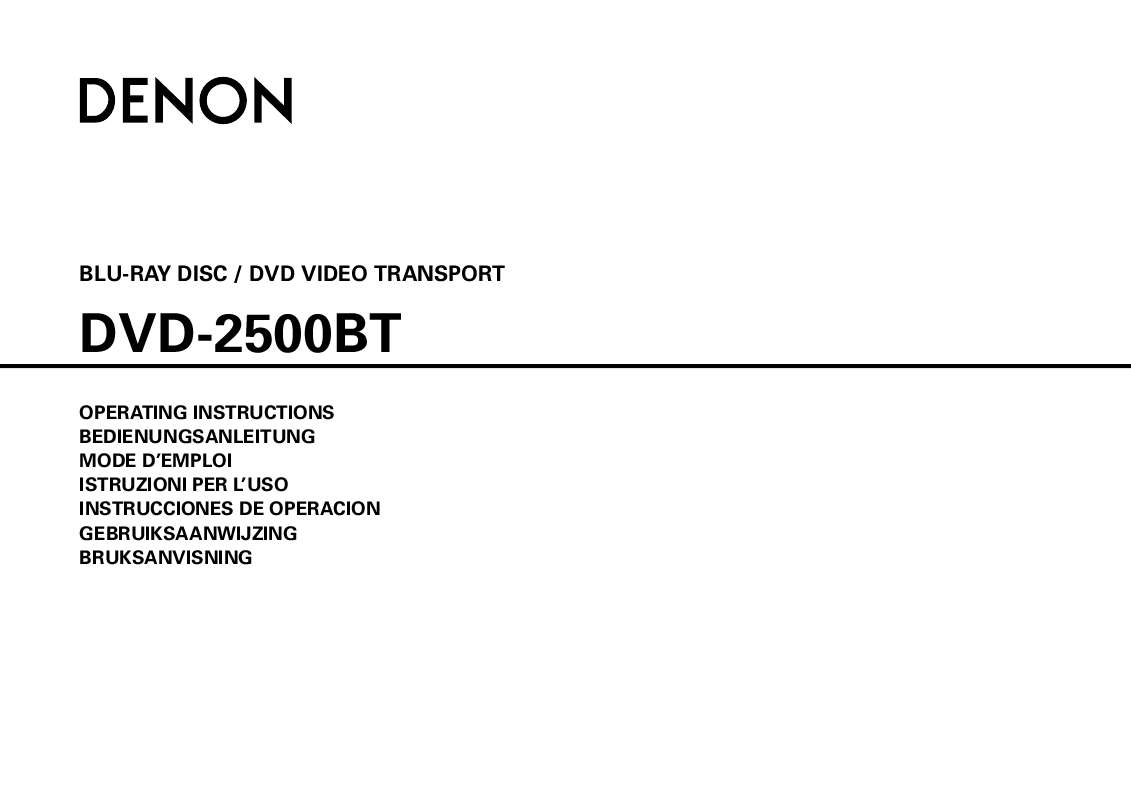 Guide utilisation DENON DVD-2500BT  de la marque DENON