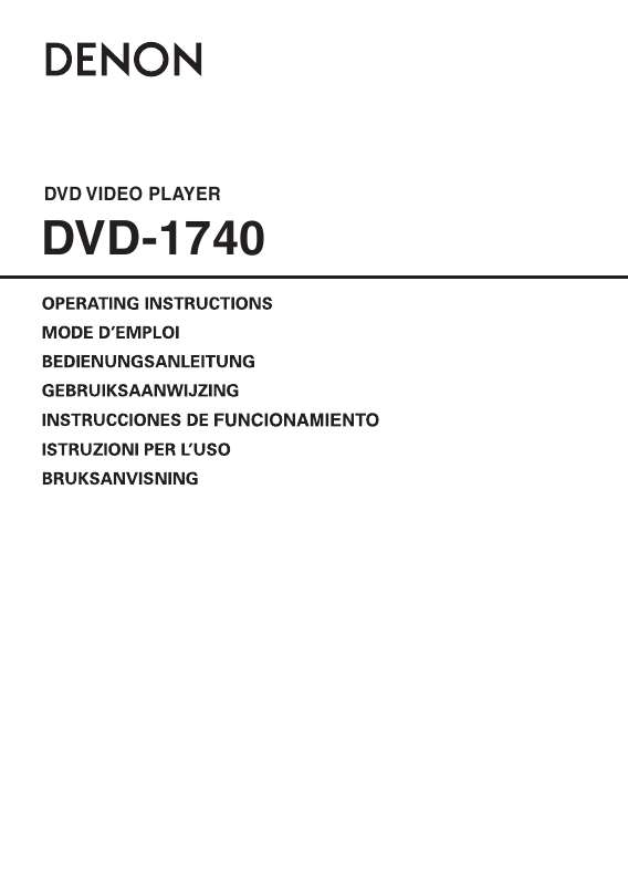 Guide utilisation DENON DVD-1740  de la marque DENON