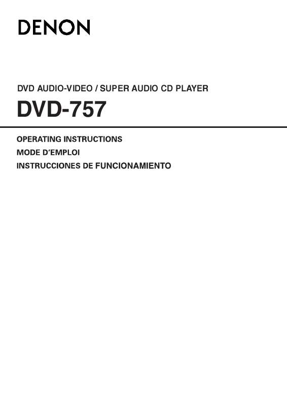 Guide utilisation DENON DVD-757  de la marque DENON