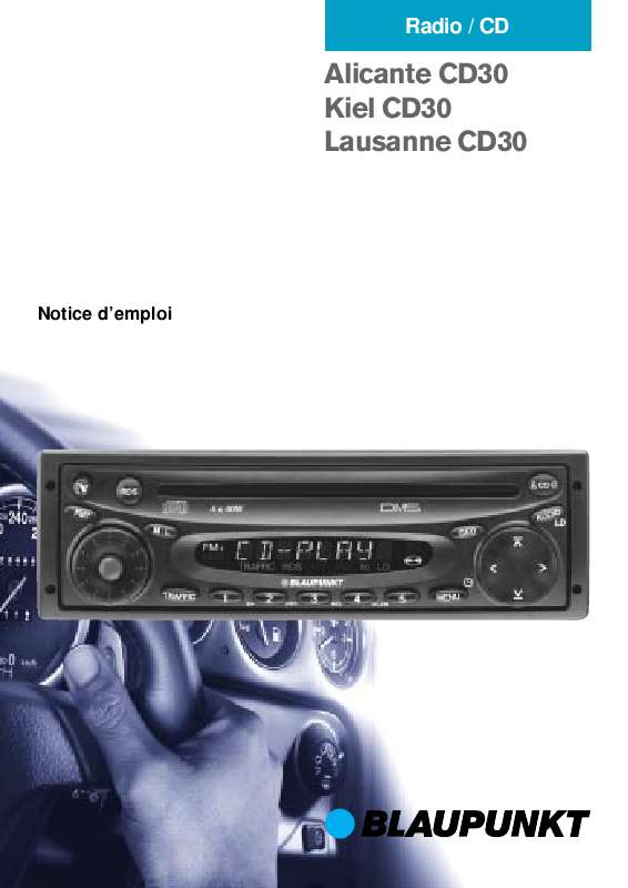 Guide utilisation BLAUPUNKT LAUSANNE CD30  de la marque BLAUPUNKT
