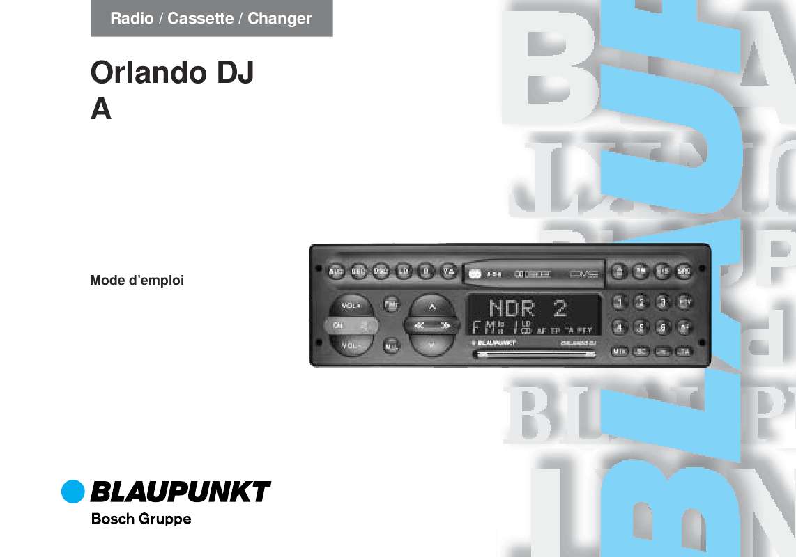 Guide utilisation BLAUPUNKT ORLANDO DJ  de la marque BLAUPUNKT