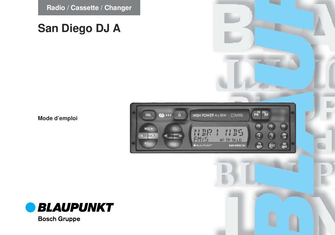 Guide utilisation BLAUPUNKT SAN DIEGO DJ A  de la marque BLAUPUNKT