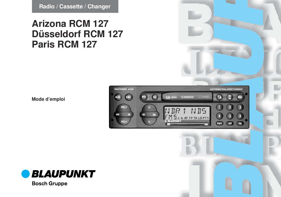 Guide utilisation BLAUPUNKT Arizona RCM 127  de la marque BLAUPUNKT