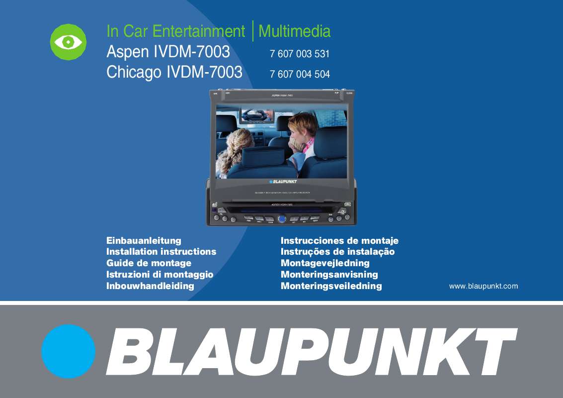 Guide utilisation BLAUPUNKT ASPEN IVDM-7003 EU  de la marque BLAUPUNKT