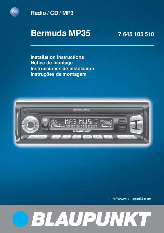 Guide utilisation BLAUPUNKT BERMUDA MP35  de la marque BLAUPUNKT
