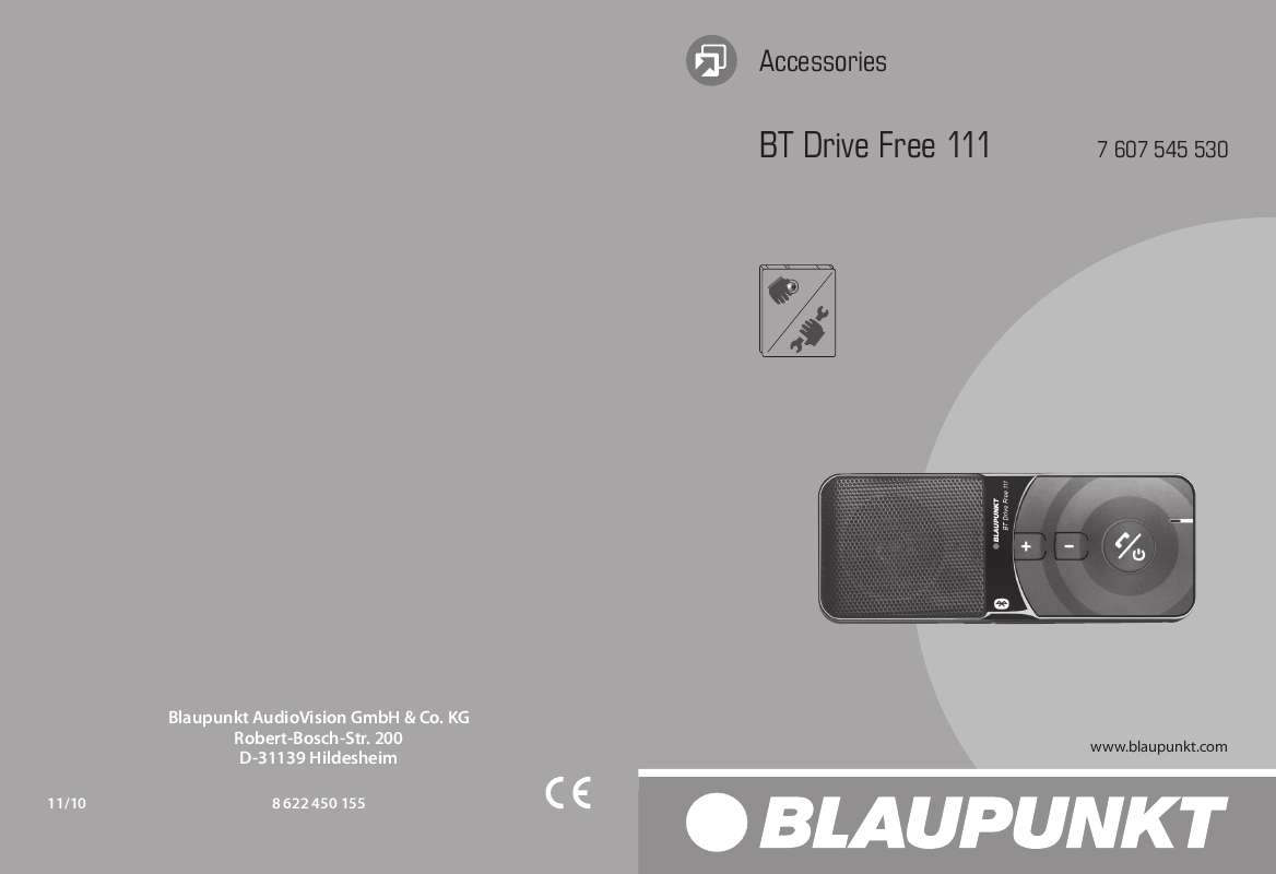 Guide utilisation BLAUPUNKT BT DRIVE FREE 111  de la marque BLAUPUNKT