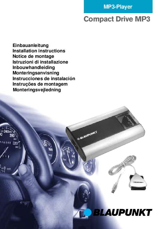 Guide utilisation BLAUPUNKT COMPACT DRIVE MP3 MDP-01  de la marque BLAUPUNKT