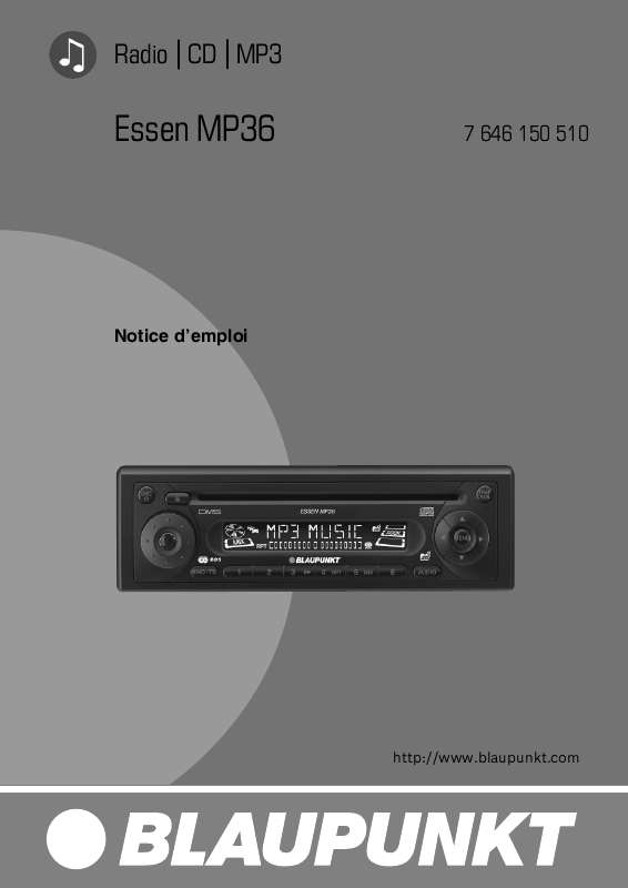Guide utilisation BLAUPUNKT ESSEN MP36  de la marque BLAUPUNKT