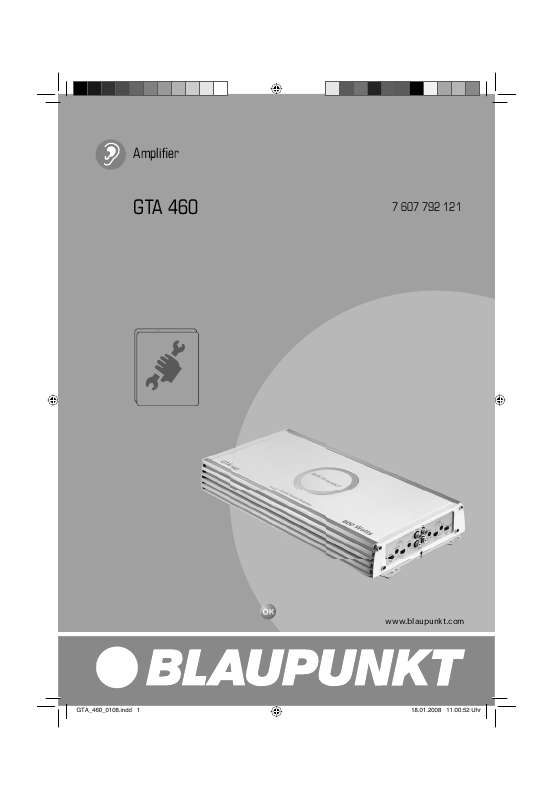 Guide utilisation BLAUPUNKT GTA 460  de la marque BLAUPUNKT